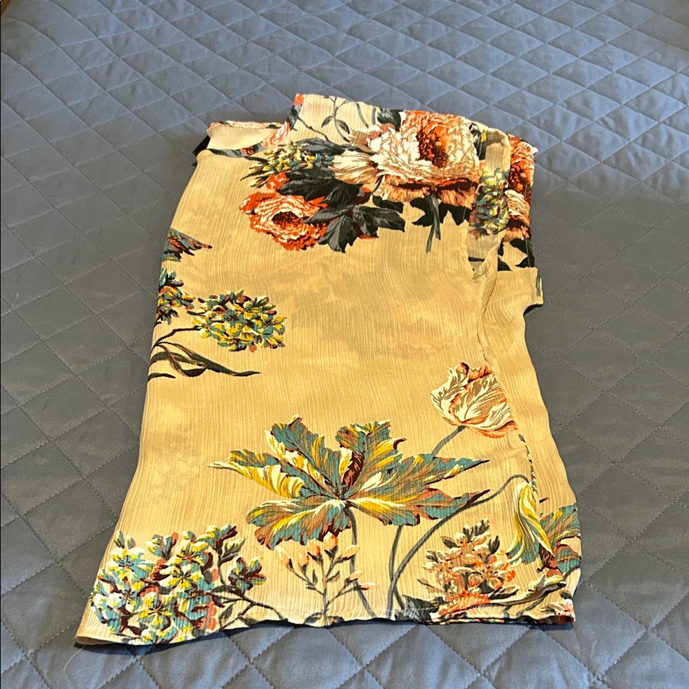 Emery Rose Women's Floral Top - Cream and Multicolor - Picture 4 of 4